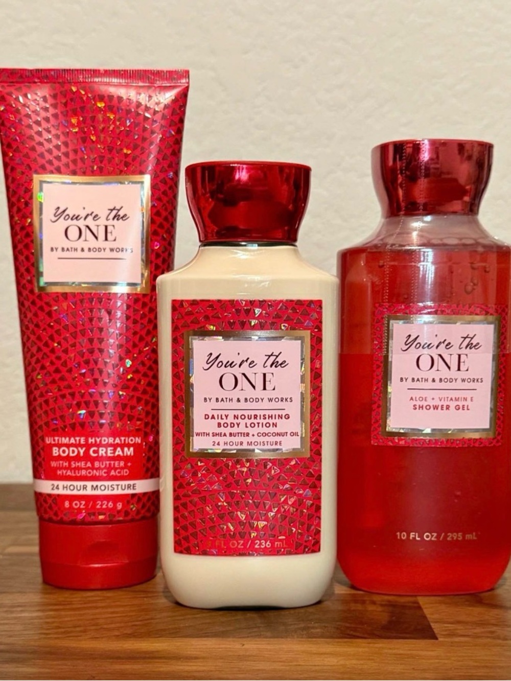 Bath & Body Works You're the One - Red Shower Gel, Body Lotion & Cream Set